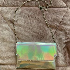 Metallic cross body bag